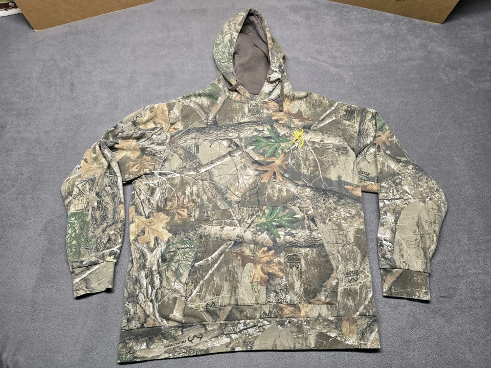 Browning Men's XL Realtree Edge Camouflage Hooded Sweatshirt - Image 1 of 4