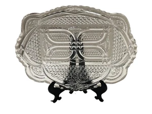 Vntg Clear Pressed Glass 8 1/4” Serving/Candy Dish - Picture 1 of 6