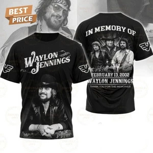 In Memory Of February 13 2002 Waylon Jennings Thank You 3D T Shirt - Picture 1 of 3