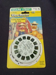 Vintage Rare "SESAME STREET VISITE LA FERME" View-Master *OUVERT* Blaster Pack - Photo 1/10