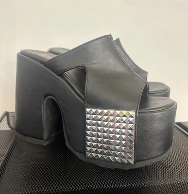 Demonia Camel-101 Fab Studded Platform Slides Black US 7.5 Fab Plats 🖤🔥 - Image 1 of 4