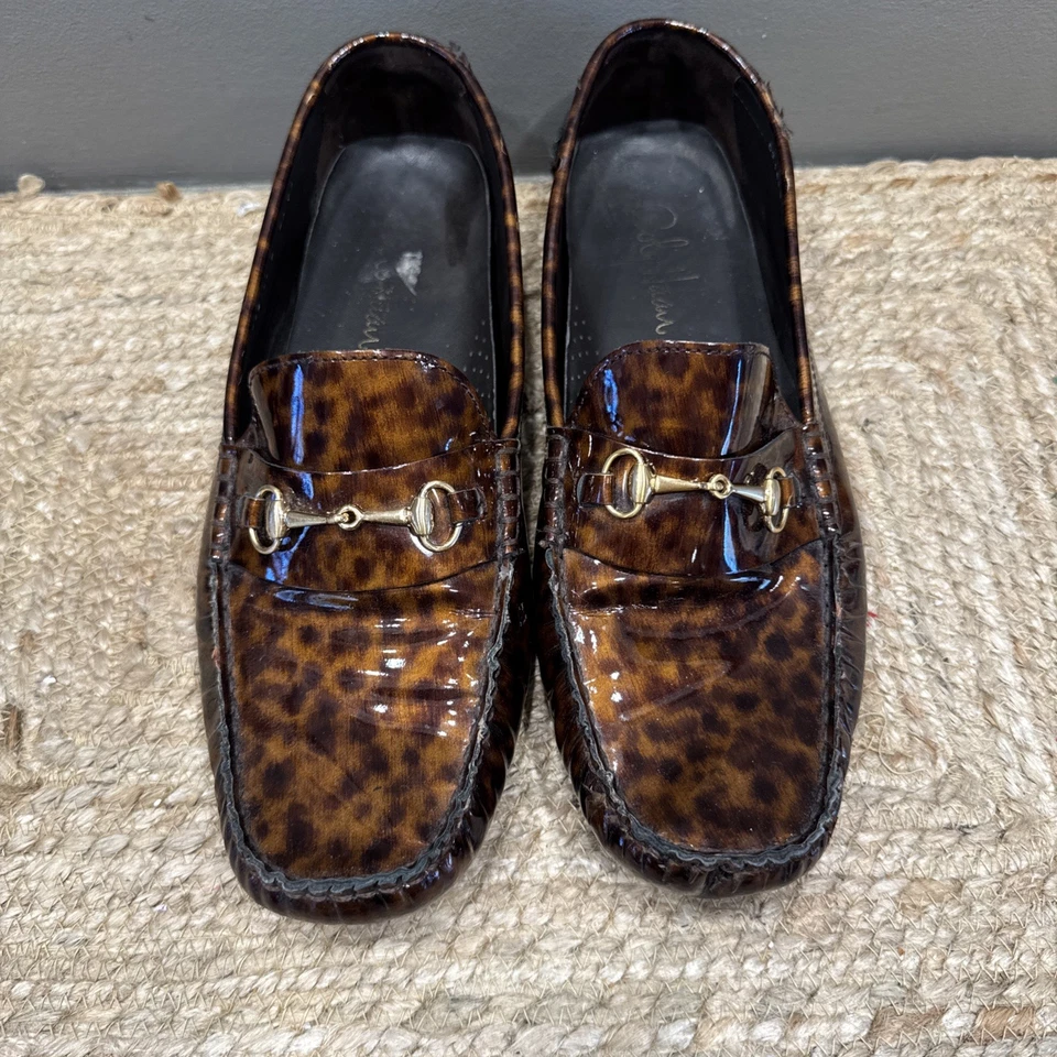 Zapatos Cole Haan para mujer 11 M marrón charol tortuga penny driver sin usar, en caja Foto 1 de 4