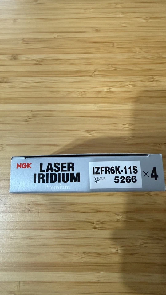 4x GENUINE NGK LASER IRIDIUM PREMIUM SPARK PLUGS IZFR6K-11S / 5266 - Image 1 of 4
