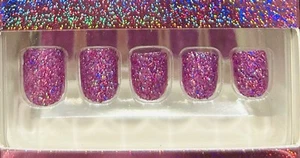 Red Aspen Press On PETITE Purple Glitter Anika's Amusing Aura ๐ - Picture 1 of 1