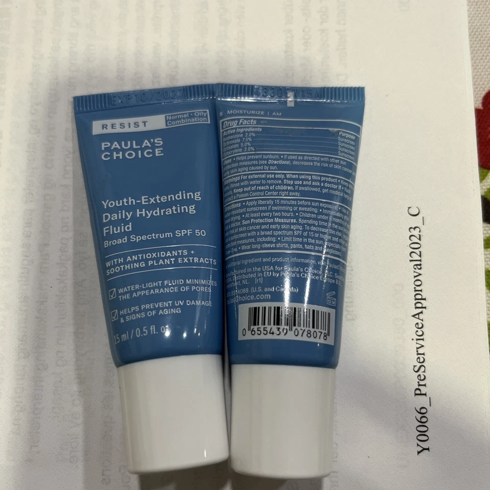 Paula’s Choice 2 Piece Travel Size Youth Ext Hydrating SPF 50 Moisturizer Toner - Image 1 of 1