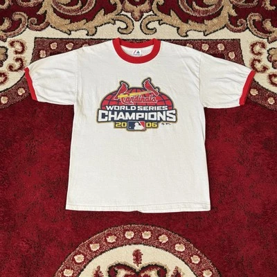 Vintage Y2K Majestic St Louis Cardinals World Series Champs 2006 T Shirt Size L - Image 1 of 4