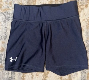 Under Armour Kids Athletic Shorts Size M Heat Gear Compression Logo Shorty - Picture 1 of 3