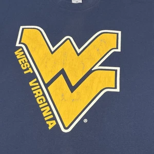 Vintage Single Stitch T-Shirt XL West Virginia Mountaineers Fruit/Loom Made In USA - Bild 1 von 16