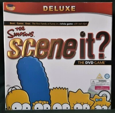 SCREEN LIFE GAMES THE SIMPSONS SCENE IT DELUXE EDITION BOARD GAME COMPLETE VGC - Image 1 of 4