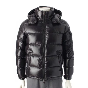MONCLER 18 años MAYA Nylon Plumón Chaqueta Manga Bolsillo Logo Parche Con Capucha D209... - Imagen 1 de 18