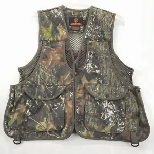 Game Winner Vest Waistcoat Mens S/M Gray Hunting Mesh Pockets Full Zip V-Neck - Picture 1 of 8