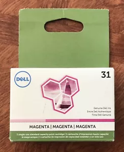 Genuine Dell Magenta 31 Ink Cartridge NEW 200 Pages Sealed - Picture 1 of 5