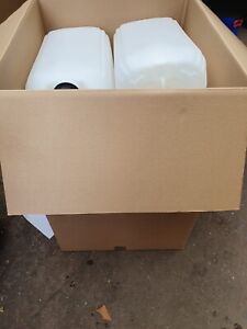 5 x Jerry Can 25l Water Containers food grade Clear White Inc Postage!