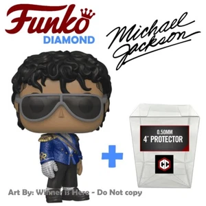 Funko Pop! Rocks #352 Michael Jackson Diamond Exclusive Free 0.5mm Protector New - Picture 1 of 3