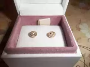 Autentici Orecchini Pandora Oro 14ct Eleganza Radiante Autentici 250325CZ - Foto 1 di 2