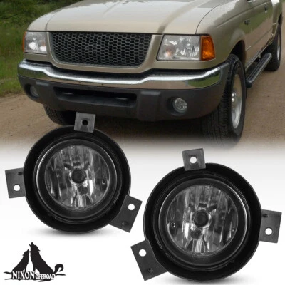 For 2001-2003 Ford Ranger Bumper Driving Fog Lights Lamps Smoke Lens Left+Right - Image 1 of 4