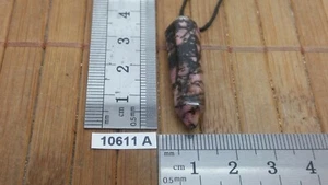 Pendentif POINTE RHODOCHROSITE + cordon reglable mineraux reiki collier - Imagen 1 de 3