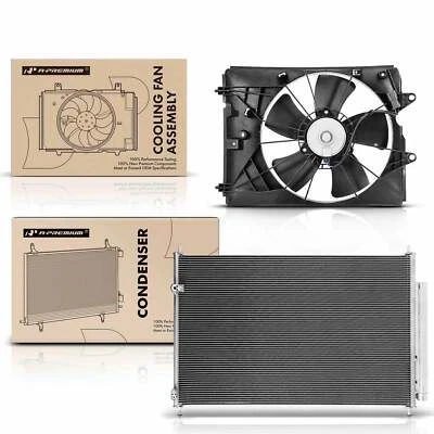 Condensador de CA y ventilador de refrigeración con kits de montaje de cubierta para Acura MDX 2007-2009 3,7 L Foto 1 de 4