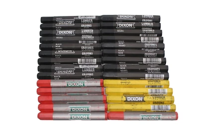 28 Assorted Dixon lumber crayons Black Red Yellow - Image 1 of 3