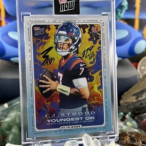 2023 TOPPS NOW - CJ Stroud, RC Card #CJ2, più giovane QB Playoff Game Win - Foto 1 di 2