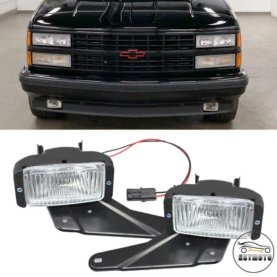 Front Fog Lights Lamps For 1988-1999 Chevrolet C1500 Driver and Passenger Side - Image 1 of 4