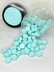100 pezzi perline di cera blu sigillante Seafoam - Foto 1 di 3