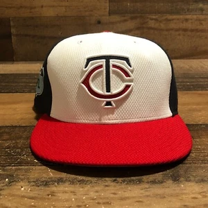 Minnesota Twins Hat Cap Men Fitted 7 1/8 White 2017 Spring Training New Era READ - Picture 1 of 11