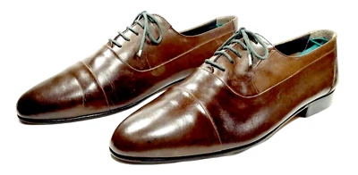 De colección Años 80 NUNN BUSH Mujeres TALLA 10 Oxford Cuero Marrón Annie Hall Hombres Talla 8.5 Foto 1 de 4