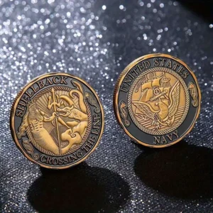 Moneta Sfida Shellback Marina Militare Commemorativa da Collezione - Foto 1 di 8