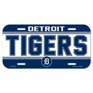 Detroit Tigers Plastic License Plate - Picture 1 of 1