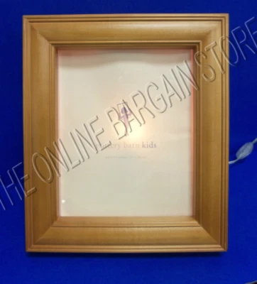 Pottery Barn Kids Hudson Light Up Picture Photo Frame wedding Baby 8.5x11 Honey  - Image 1 of 4