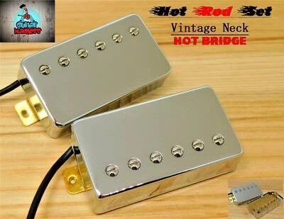 G.M. Hot Rod Humbucker Set Vintage  Neck 7.8k, Hot Bridge 15k Alnico 5 (4-wire) - Image 1 of 4