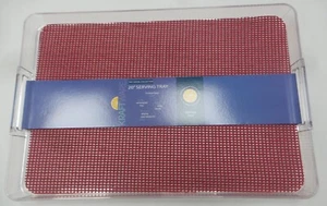 Kraftware Red Fishnet Rectangle Serving Tray - Picture 1 of 1