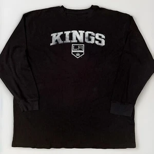 Majestic LA Kings 3XLT men's long sleeve Shirt waffle thermal hockey NHL Black - Picture 1 of 8