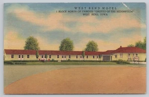 Vtg Post Card West Bend Motel, West Bend, Iowa F61 - Picture 1 of 2