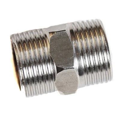 Raccordo filettato acciaio inox doppio nipplo 2x filettatura esterna 1/2" (raccordo filettato)