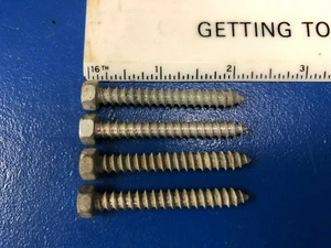 Tornillos de retardo de cabeza hexagonal de acero de colección GC-Telco #8065 1/4 de pulgada X 2 pulgadas 4 piezas - Imagen 1 de 2