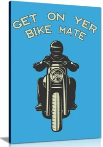 On Your Bike Mate Bikers Motorbike Motorcycle Canvas Wall Art Picture Print - Picture 1 of 6