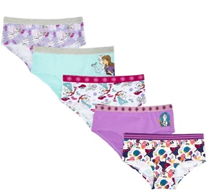 Disney Frozen Princess Girls Briefs Underwear, 5 Pack - Picture 1 of 2