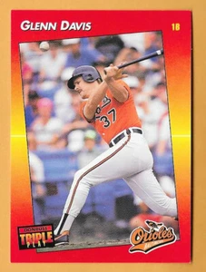 GLENN DAVIS BALTIMORE ORIOLES #60 - DONRUSS TRIPLE PLAY NM-MT 1992 - Picture 1 of 2