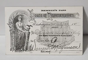 Pase de miembro de la Cámara de Representantes de Estados Unidos 1941 - Imagen 1 de 2
