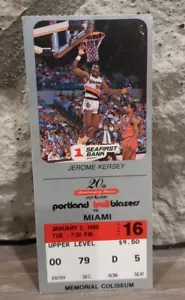 Rookie Drazen Petrovic, Heat vs Blazers NBA Ticket Stub, 1/2/90, Petrovic 13 Pts - Picture 1 of 1