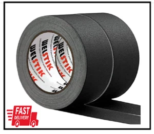2 Pack Gaffers Tape - 2” W X 33 Yards per Roll (180 Ft) - Cloth Matte Black - Picture 1 of 3