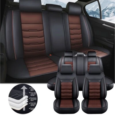 For Honda CR-V Leather Front Rear Car Seat Covers 5-Seats Protectors Full Set - Image 1 of 4