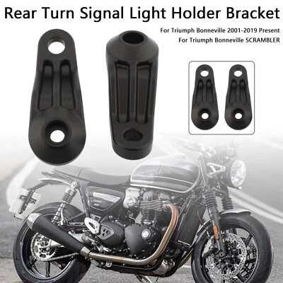 Soporte de luz de señal de giro trasero para Bonneville SE T100 T120 negro EE. UU. Foto 1 de 4