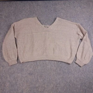 Rue+ Pull Over Sweater Women's Size 3X Beige Tie Back Acrylic - Picture 1 of 7