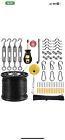 String Light Hanging Kit With 164 Ft Nylon Coated Stainless Steel 304 Wire Rope 