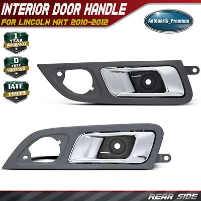 Manija de puerta interior trasera izquierda y derecha cromada + piedra gris 2 piezas para Lincoln MKT 10-12 Foto 1 de 4