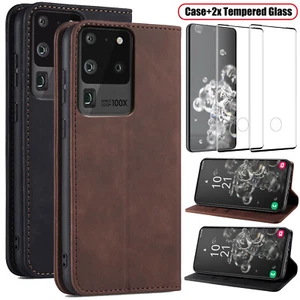 For Samsung Galaxy S20/+/Ultra/FE Case Shockproof Leather Cover Screen Protector - Bild 1 von 24