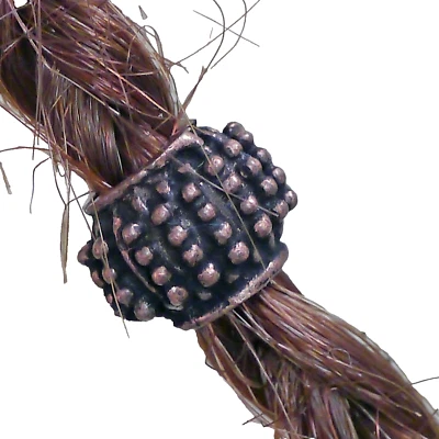 Bronze 2 x  Bart IGEL Perle Bartperle Bartschmuck Bartring LOCH 5mm + Bartgummi - Bild 1 von 2